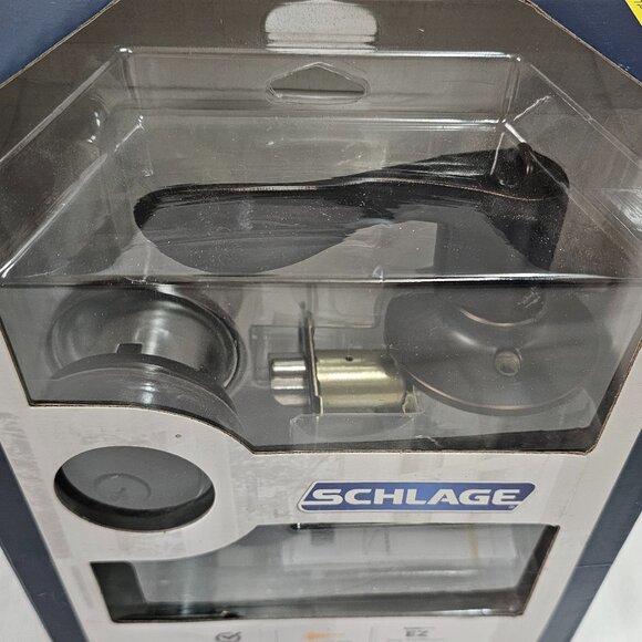 Schlage FB50NV Acc 716 Single Cylinder Deadbolt- Keyed Entry Accent Lever Bronze - Picture 4 of 6